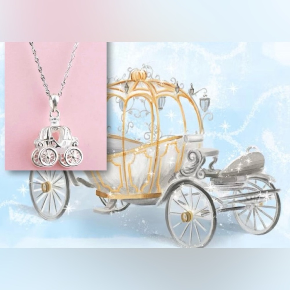 $5 STERLING SILVER  COATED CARRIAGE NECKLACE. NEW. $5 IF BUNDLED